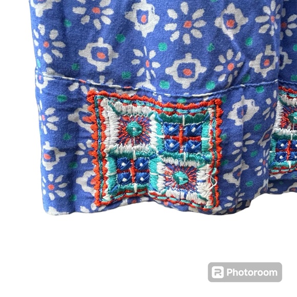 Lucky Brand Irving and Fine Blue Embroidered Sleeveless Dress Size M - Picture 3 of 10